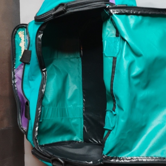 MacGregor Sport Duffle Bag Blue Purple Teal Travel Gym Bag VINTAGE - Picture 2 of 10